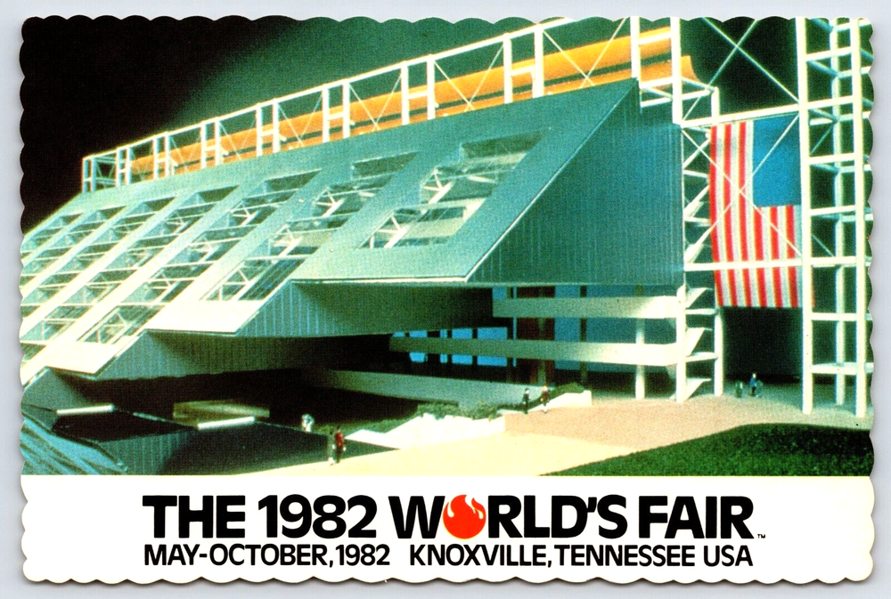 VINTAGE OLD ANTIQUE POSTCARD 1982 WORLD'S FAIR PAVILION KNOXVILLE TENNESSEE USA