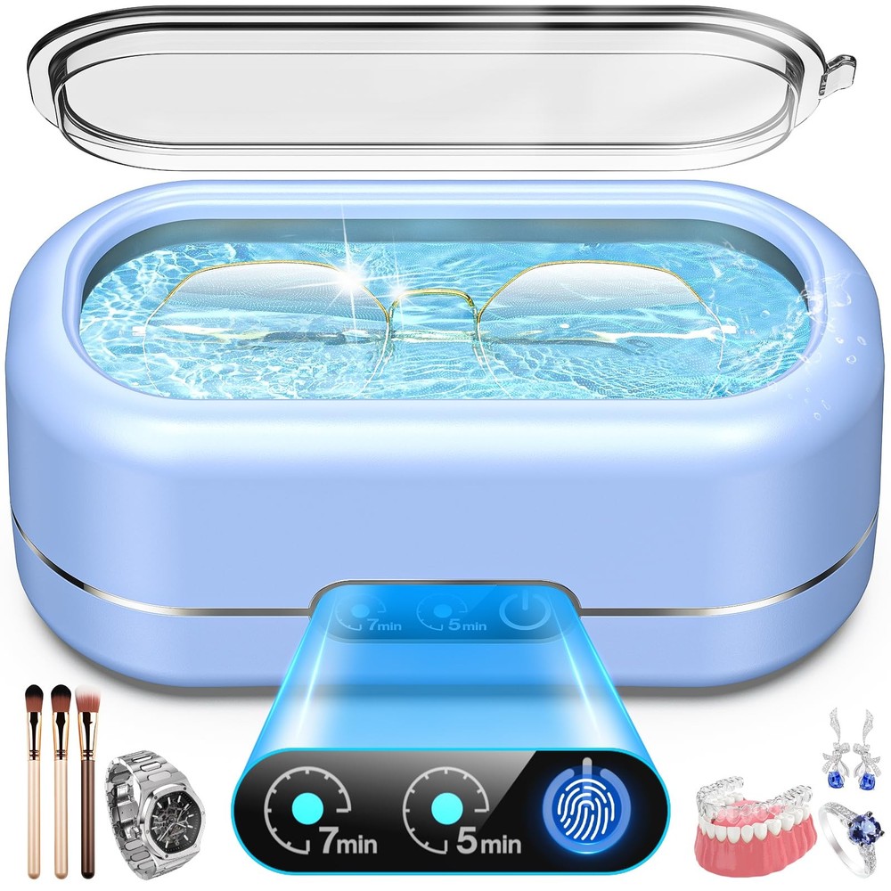 Ultra-Sonic Jewelry Cleaner with 50KHz Digital Timer & 304 Stainless Steel Tank