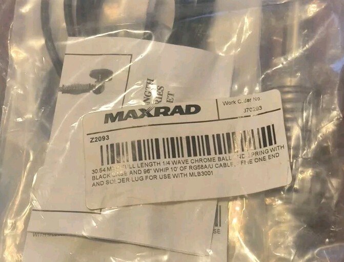 Maxrad  CB Ball And Spring Chrome HAM Radio Antenna Mount Prepper