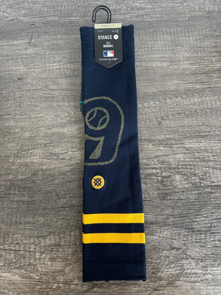 Stance x MLB Milwaukee Brewers DMND Pro OTC Feel 360 Socks Men's Large 9-13 NWT