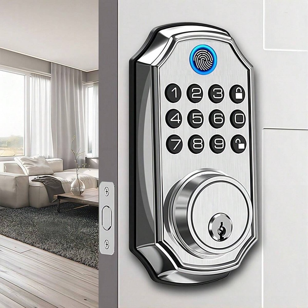 Smart Keyless Fingerprint Deadbolt Lock with Keypad Entry