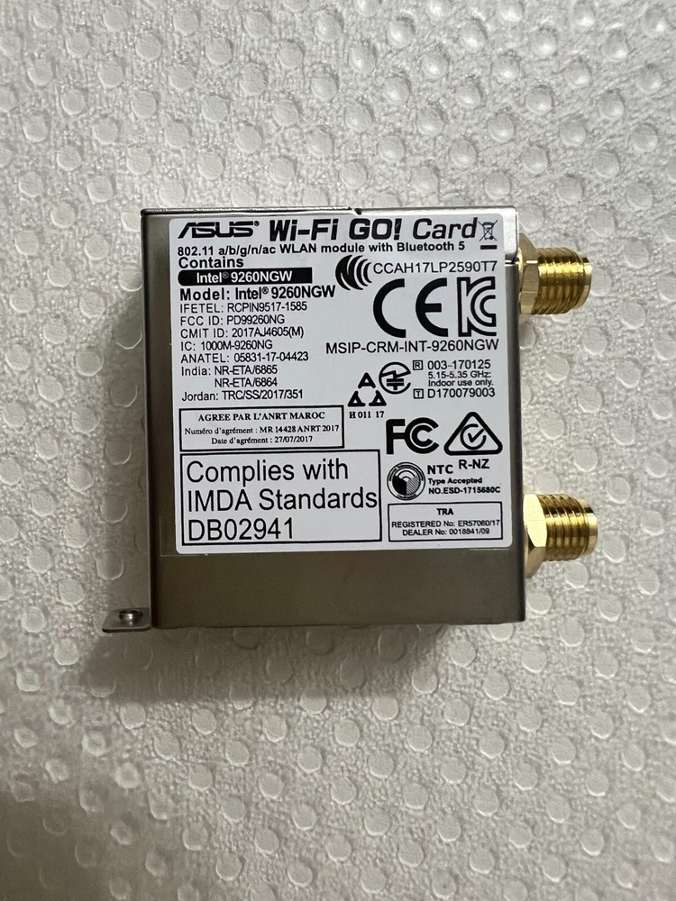 ASUS WIFI 6 MODULE WITH BLUETOOTH 5.1 FOR ASUS rog MAXIMUS IX  SERIES ,ORIGINAL