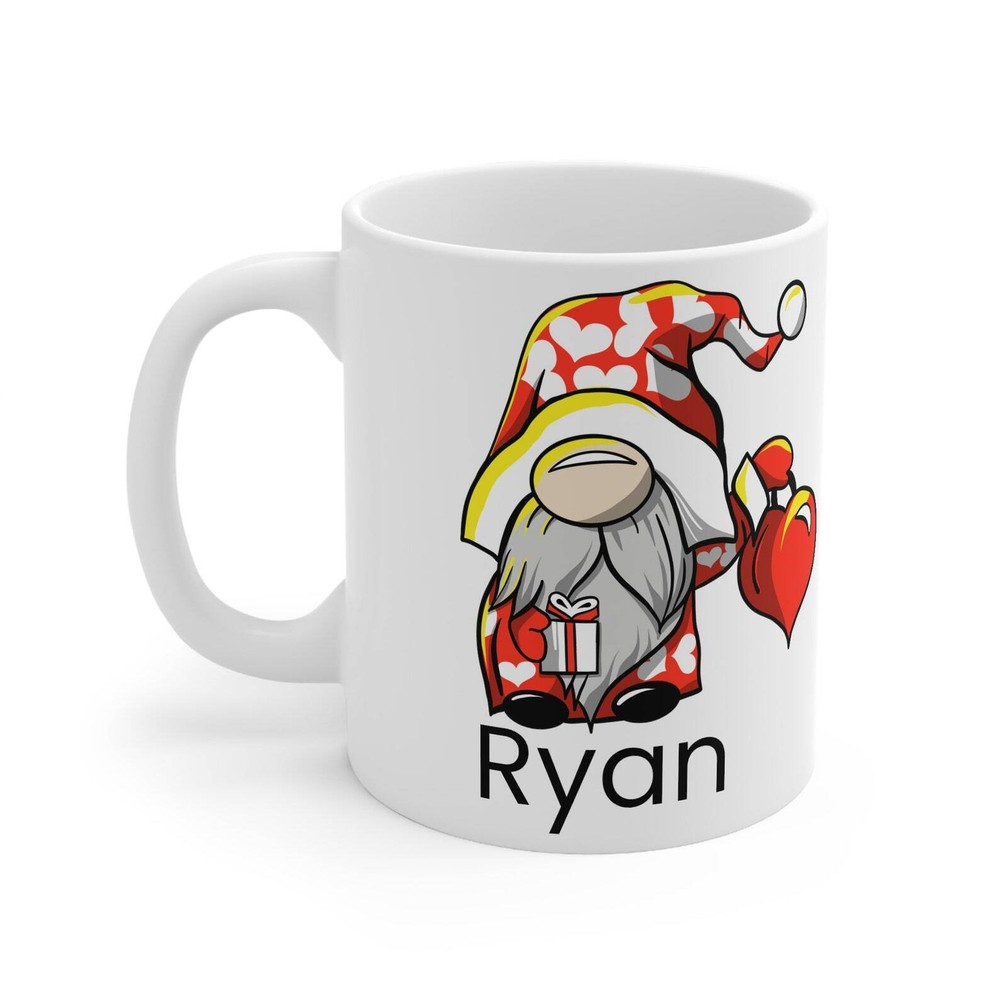 Custom 11oz Ceramic Gnome Coffee Mug for Men - Valentine's Day Gift-image