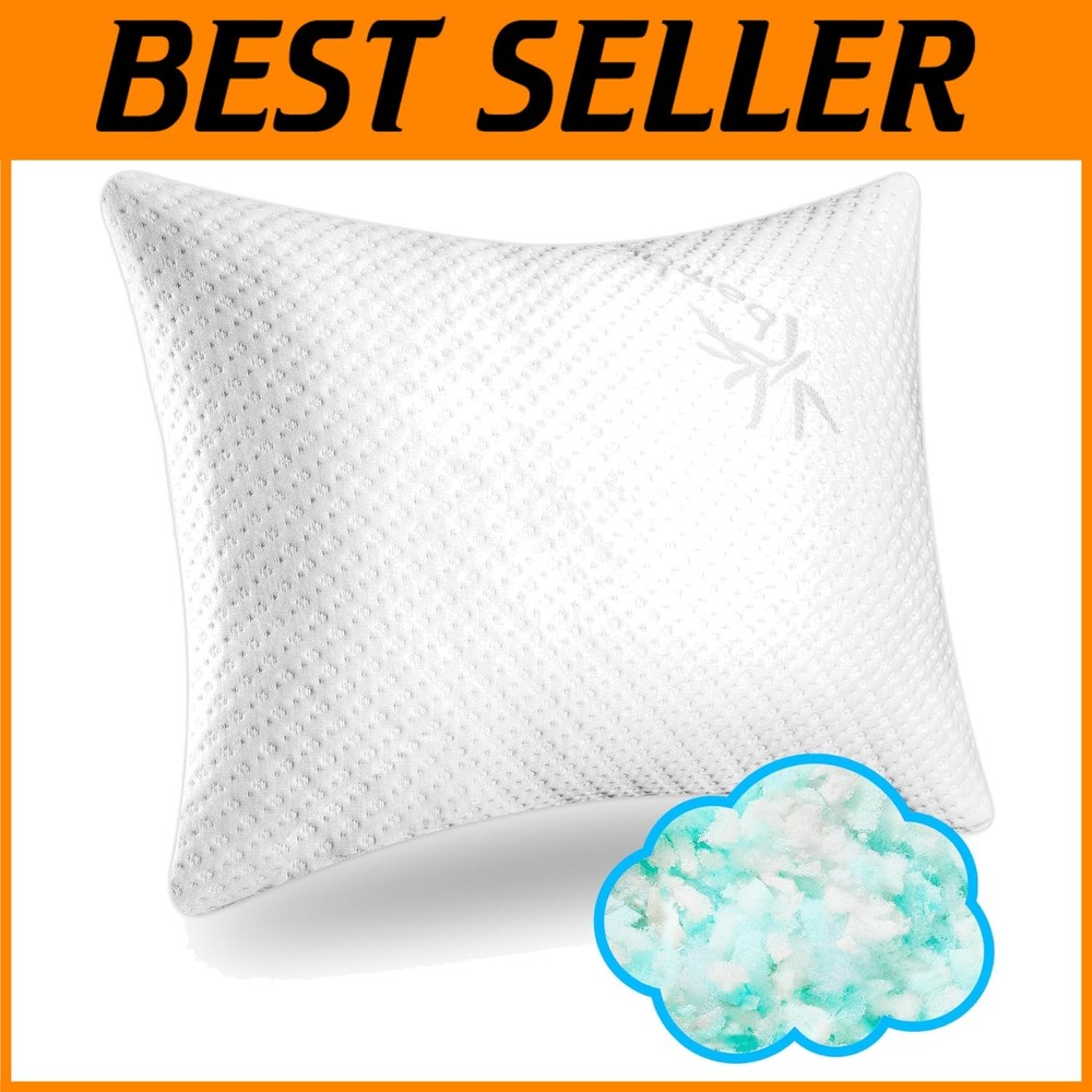 Cooling Slim Memory Foam Pillow for All Sleep Positions - Comfort Support
