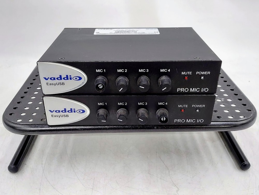 LOT OF 2 Vaddio EasyUSB PRO MIC I/O Interface 4-Ch Professional Microphone