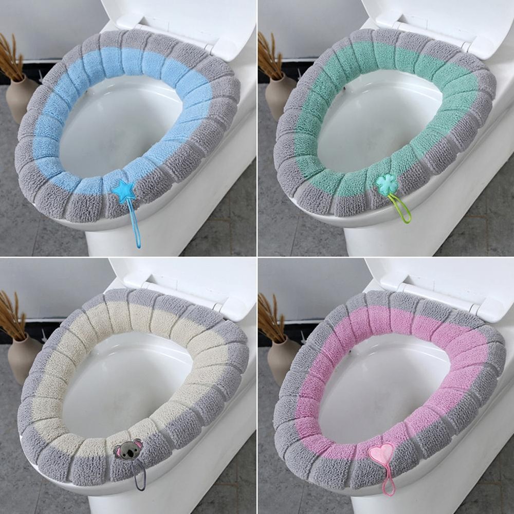 Toilet seat cushion plush toilet cover winter warm household cushion FDS1 T7N7