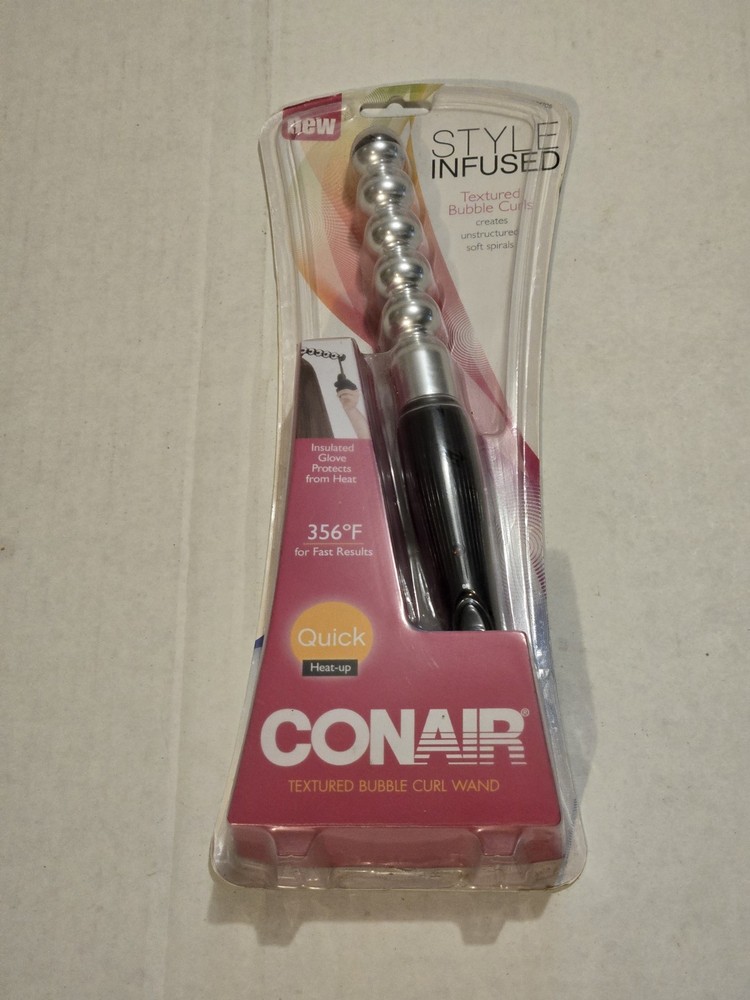 Conair Textured Bubble Curl Wand for Soft Natural Spirals
