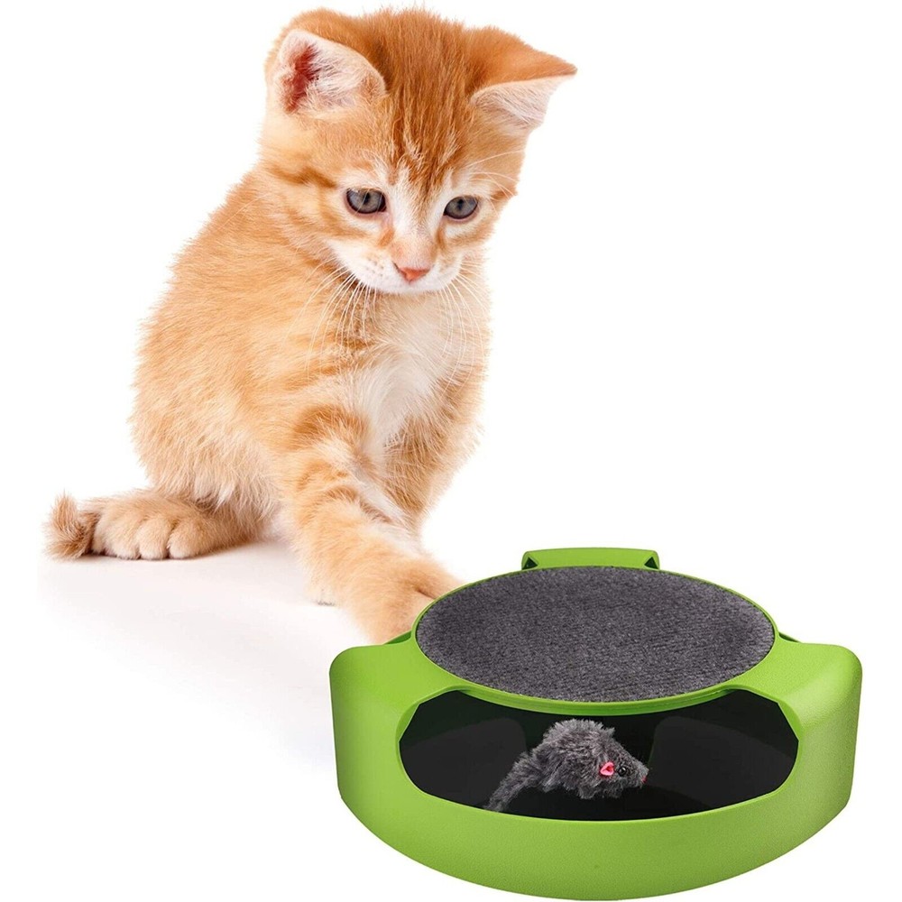 Interactive Spinning Mouse Cat Toy for Playful Felines - Pets First Scratcher