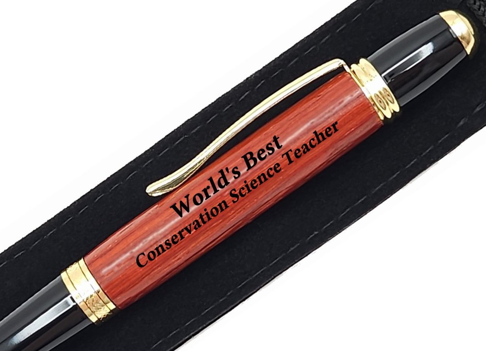 Unique Engraved Pen Gift for Conservation Science Teacher Excellence