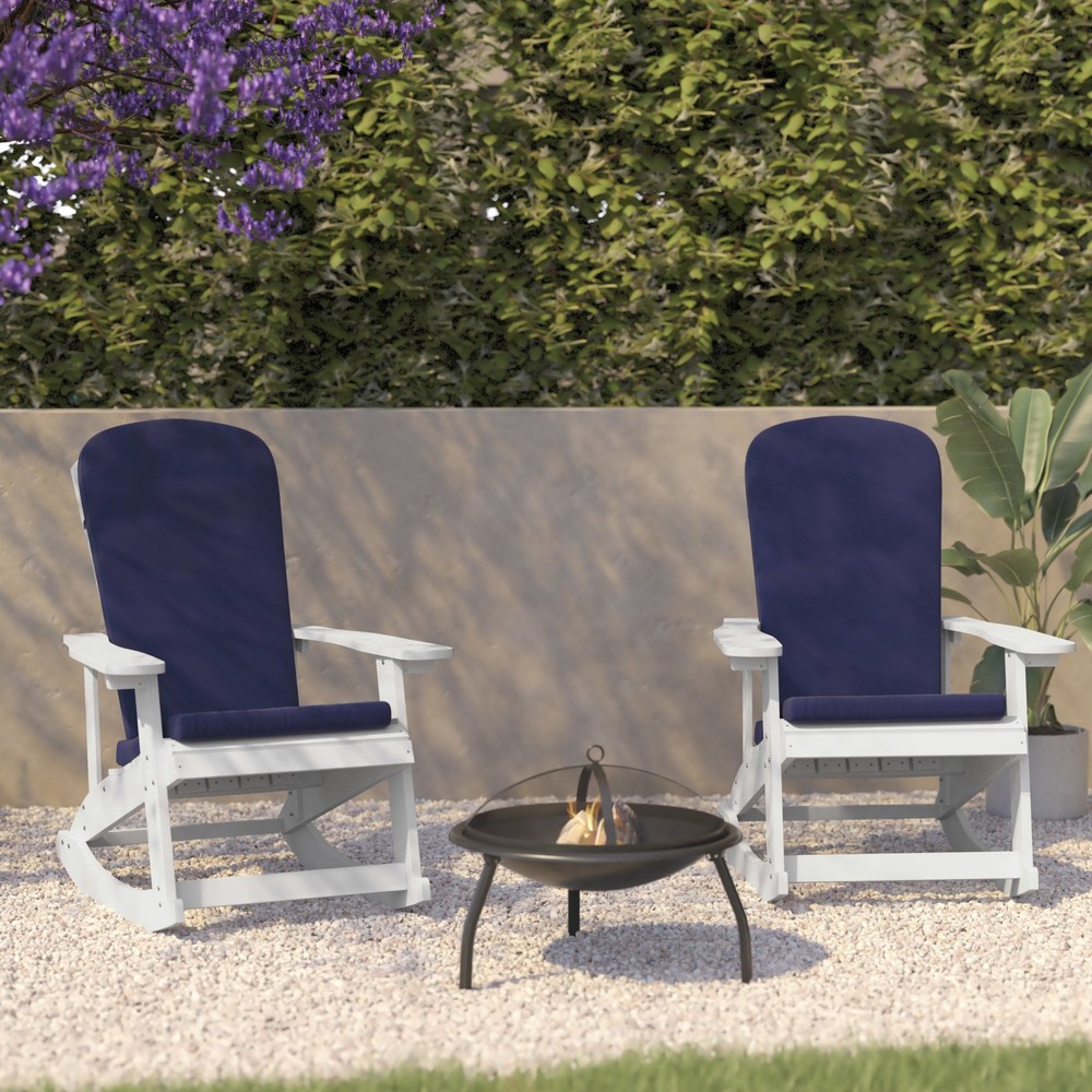 Roseto Euxenus 30 Inch Blue Two Piece Poly Resin Console Table