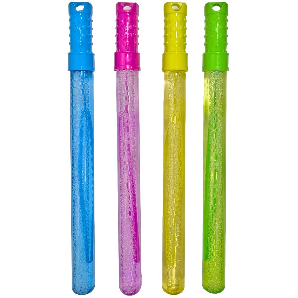 12-Pack 35cm Bubble Blower Wands with Solution for Outdoor Fun