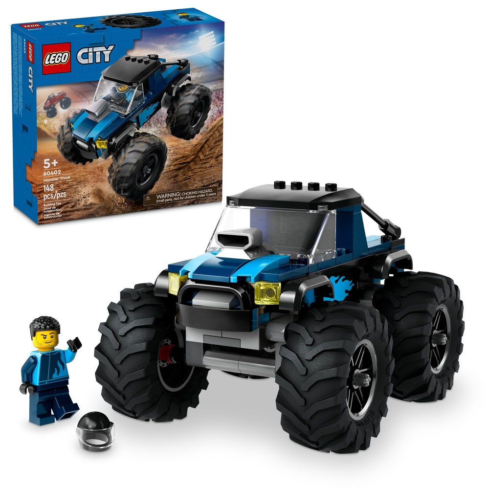 LEGO City Blue Monster Truck Building Set 60402 with 148 Pieces for Ages 5+ New Sealed