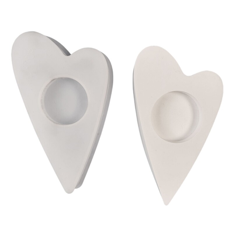 Heart Shaped Silicone Candle Holder Resin Mold