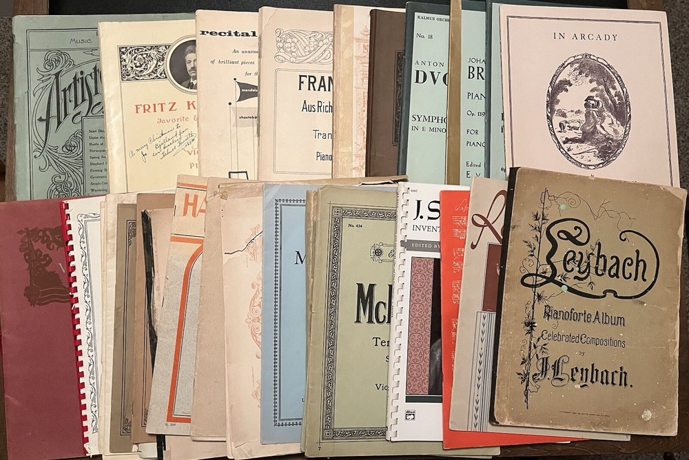 14+ Lb Lot of Classic Composer Sheet Music Albums Bach, Mozart, Tschaikowsky+