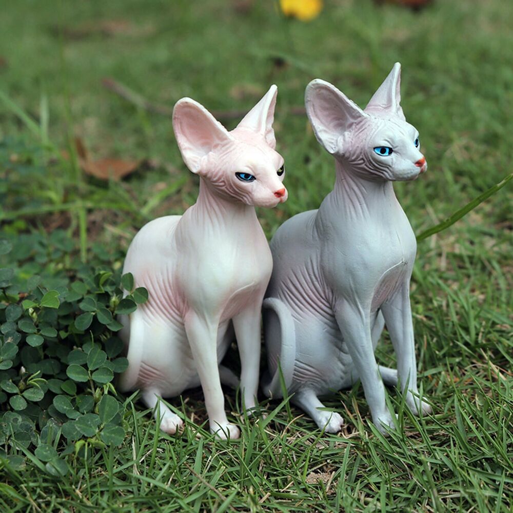 Resin Hairless Cat Figurine, Hairless Cat Model, Statue For Home Decor-Sphynx