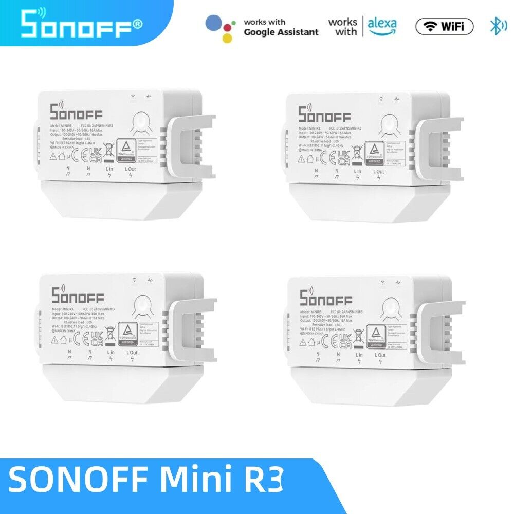 SONOFF Mini R3 Smart Switch Module 16A Wifi Bluetooth Smart Module No Neutral