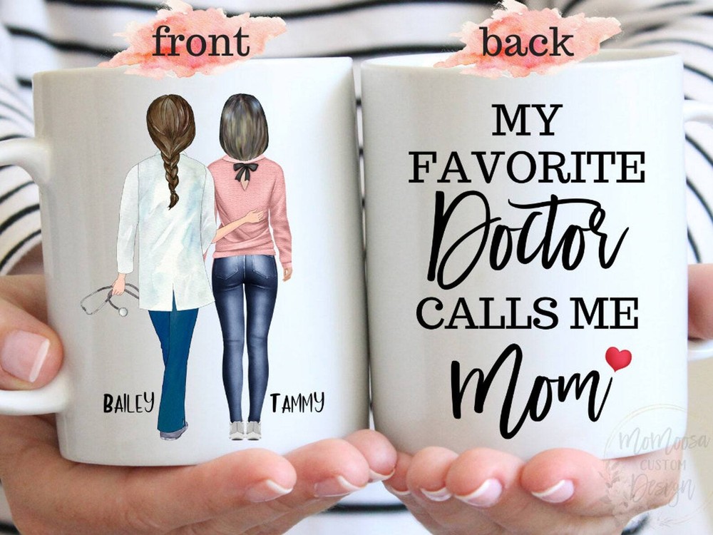 Personalized Doctor Mom Mug Gift for Mother's Day from Daughter