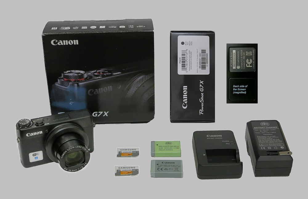 [MINT in BOX] Canon PowerShot G7 X Black 20MP Digital Camera 4.2X Optical Zoom