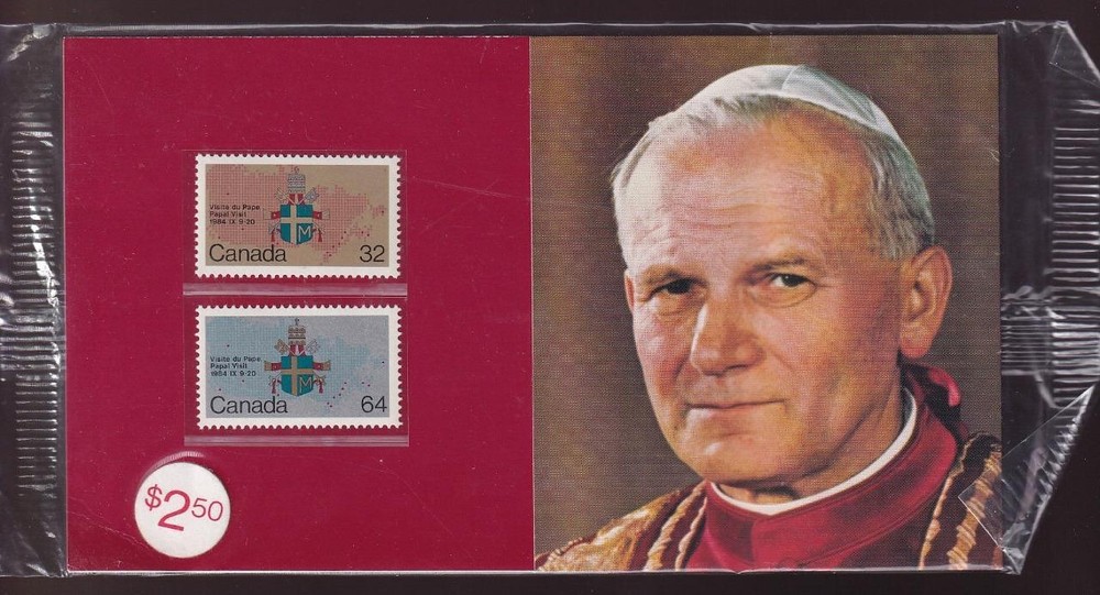 Canada 1984 Papal Visit Pope John Paul II, sealed Thematic Collection #27-image