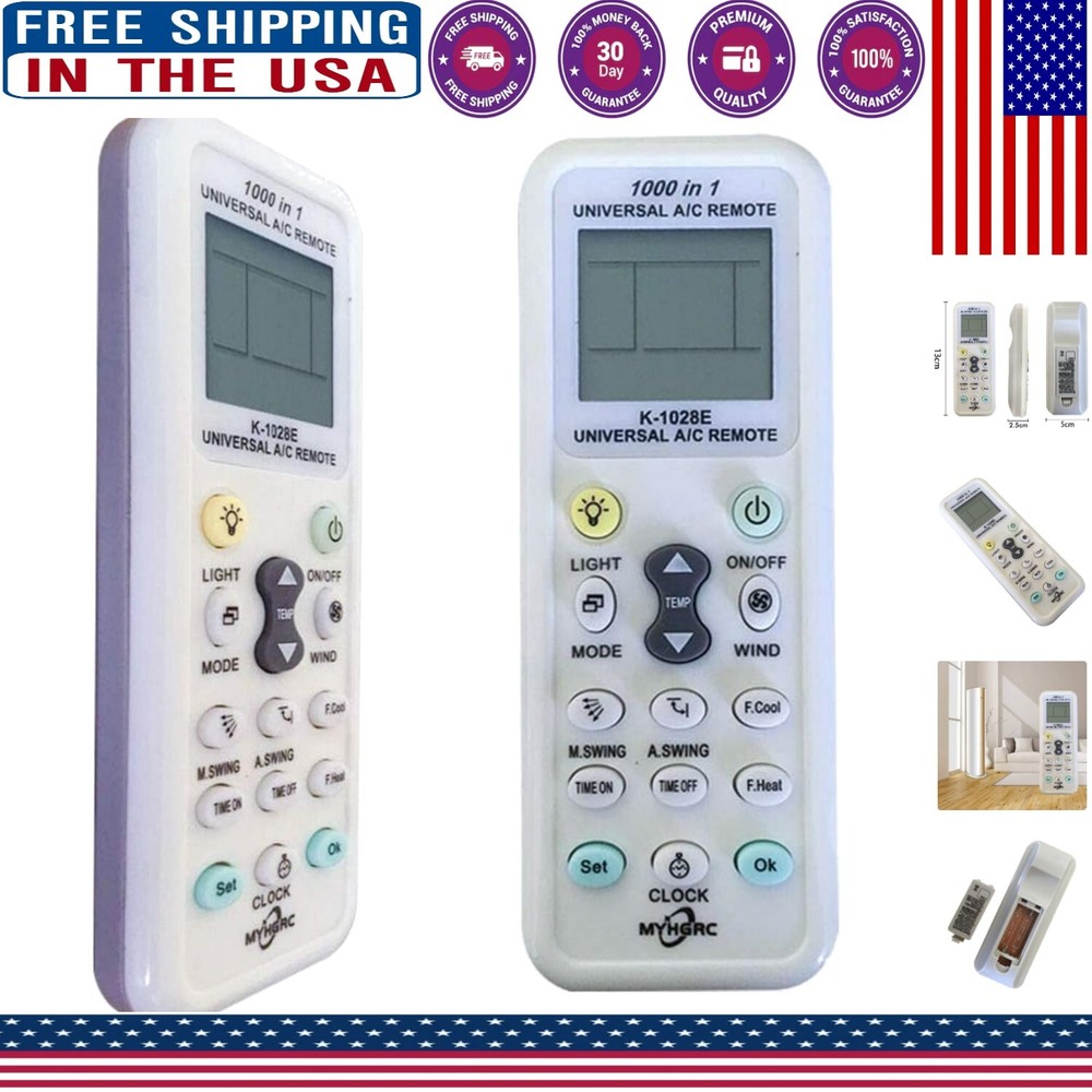 K-1028E 10m Universal AC Remote Control Easy Setup Supports 1000 Brands