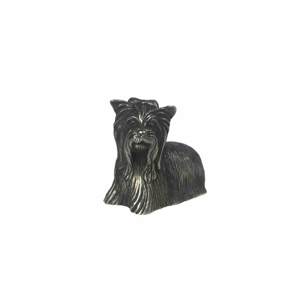 KIRK  & SON Sterling Dog Paperweight Figurine 117g Yorkshire Terrier Stamp 2 A1