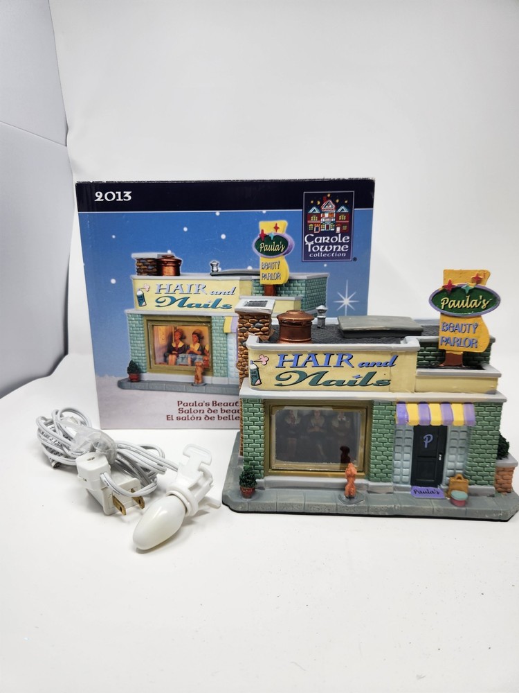 Lemax Carole Towne Paulas Beauty Parlor Hair Nails Damaged Box Original  