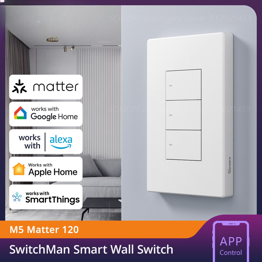 Smart Wall Switch eWeLink Works with Alexa Google SmartThing Remote Control
