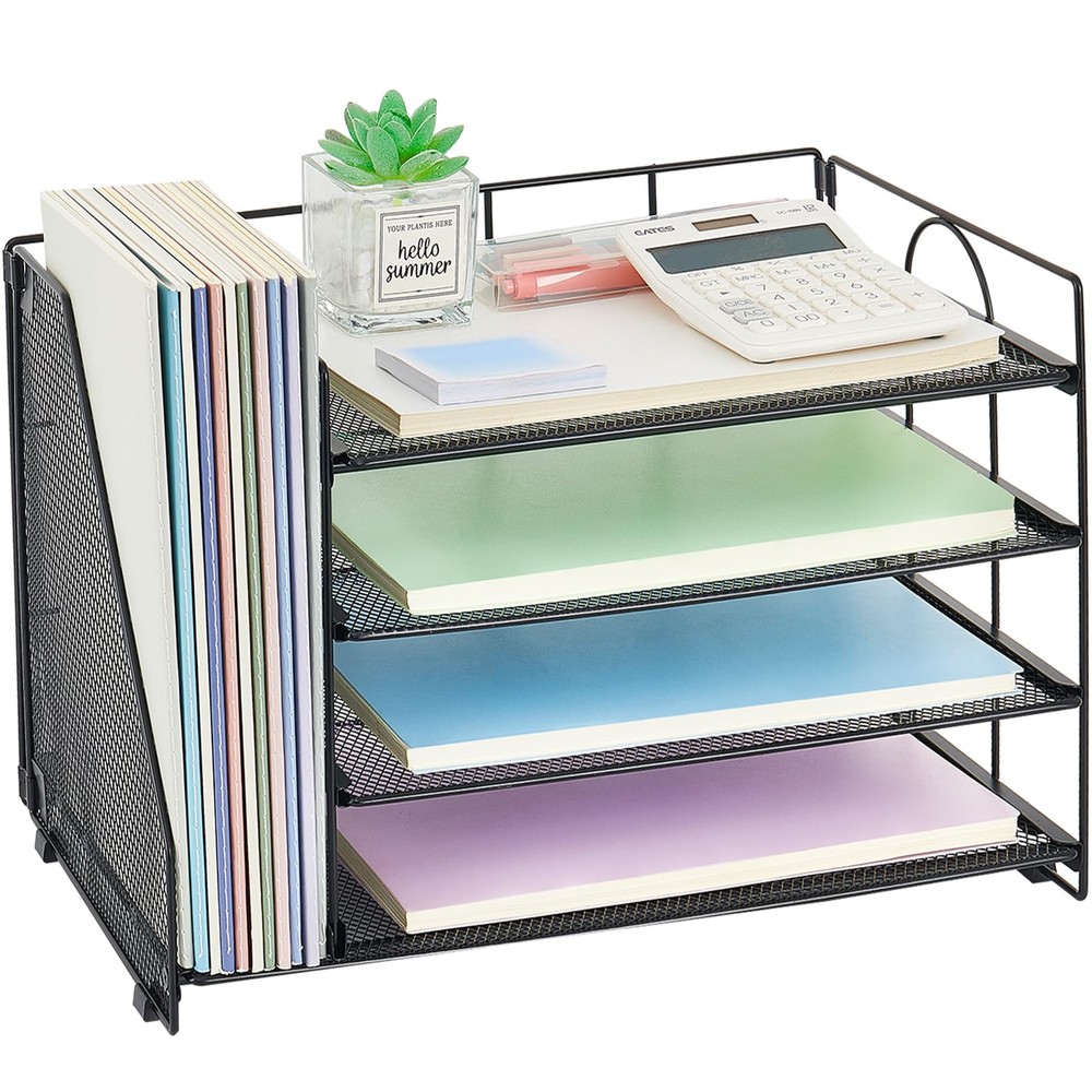 OPNCIE 4-Tier Paper Letter Tray File Organizer Desk Accessory for Office Supplies
