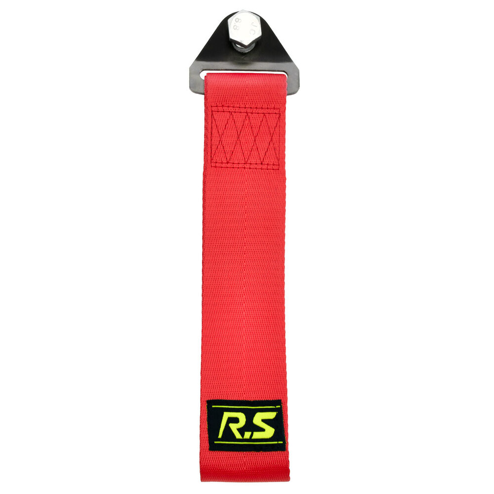 Red Car Tow Towing Strap Rope Belt Racing Rally Drift Hook Bumper Grill Trailer