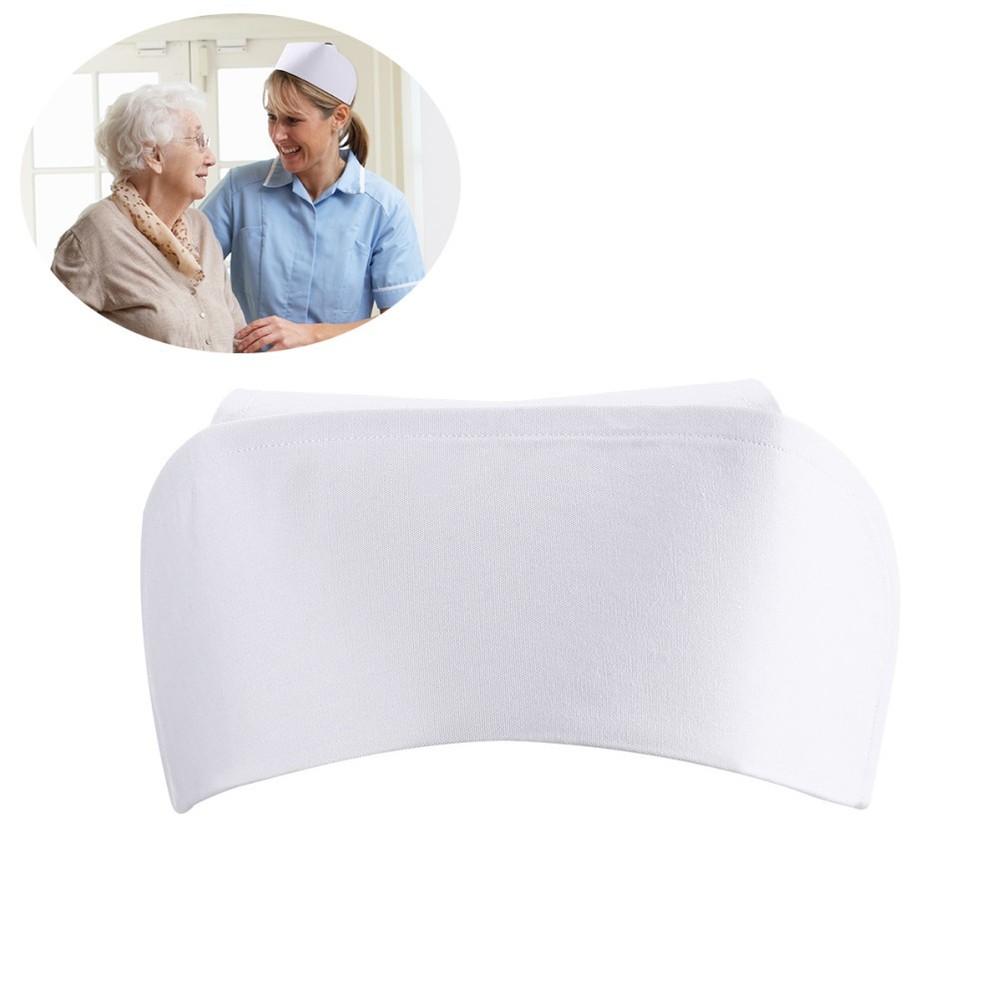 Women Nurse Hat Headband Costume Accessories White Polyester Fabric