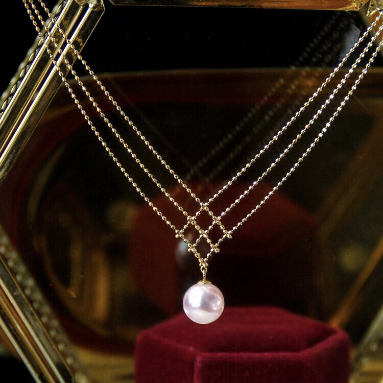 18K Gold Plated White Pearl Pendant Necklace for Women Elegant Jewelry Gift