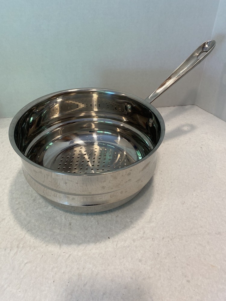 All-Clad 8-Inch Stainless Steel 3 Qt Double Boiler Steamer Insert EUC