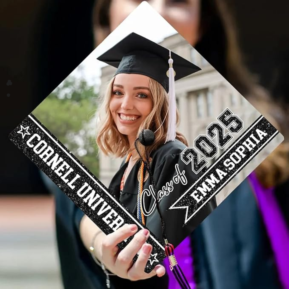 Custom Graduation Cap Topper for Class of 2025 – Personalized Grad Hat Decor Gift-image