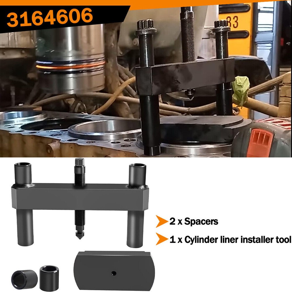 Cylinder Liner Press Installer Tool Set Heavy Duty 3164606 For Cummins ISX X15