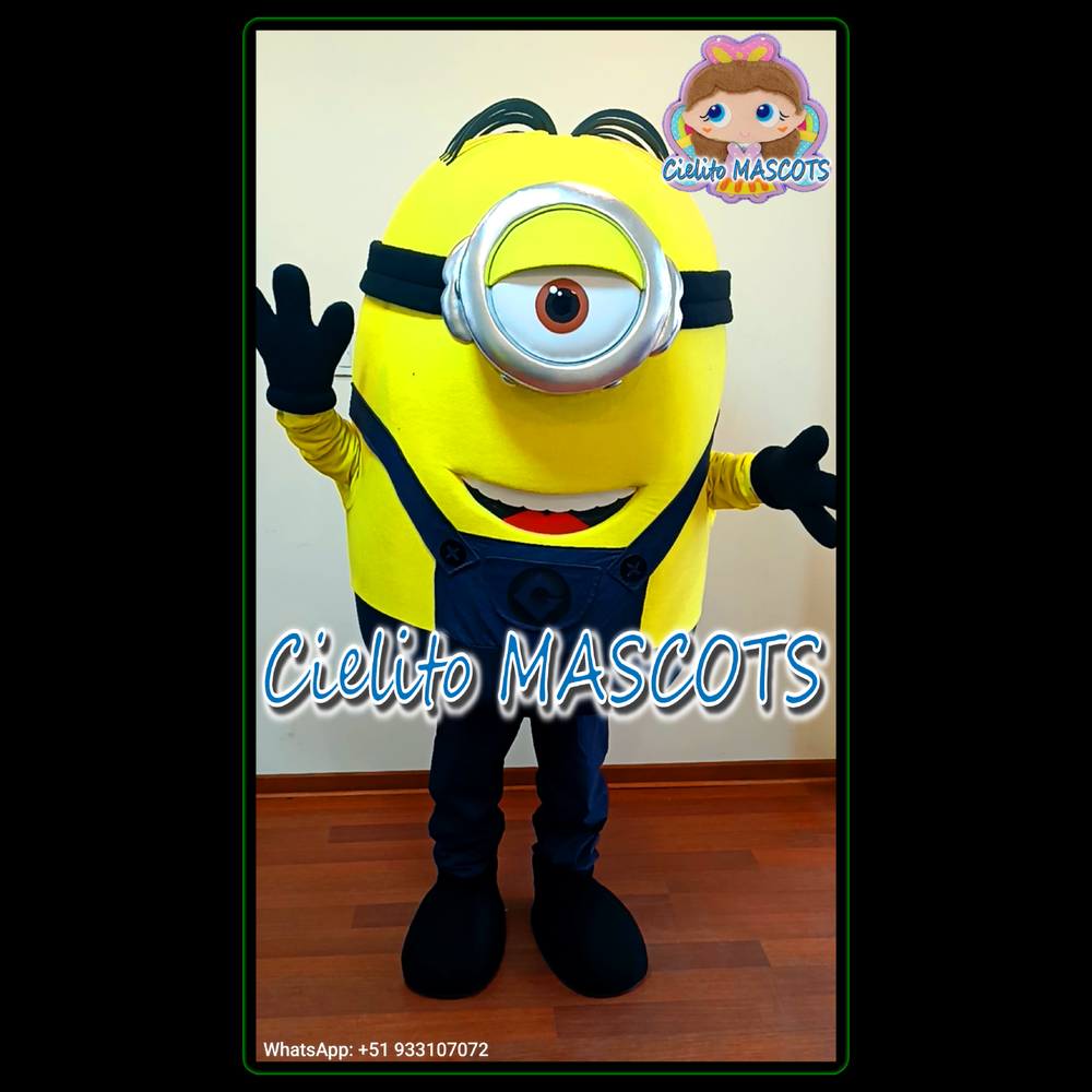 Minion STUART Mascot Costume cosplay botarga halloween cartoon Cielito MASCOTS