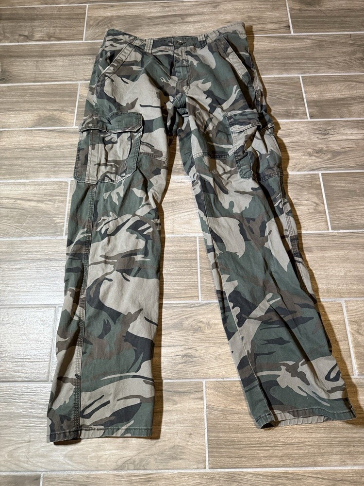 Levis Woodland Camo Cargo Khaki Pants Men’s Size 32x32 White Tab Relaxed Fit