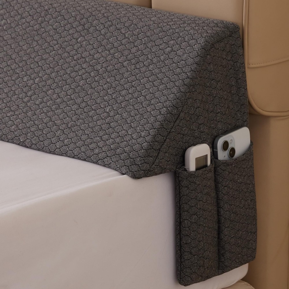 King Wedge Pillow Headboard 76x10x6 - Bed Wedge Support Foam Headboard Pillow