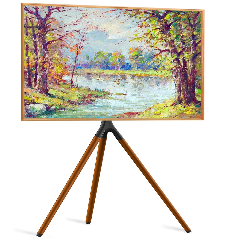 Easel TV Stand with Tripod Base for 45-65 inch Flat Screen up to 77lbs, Heigh...