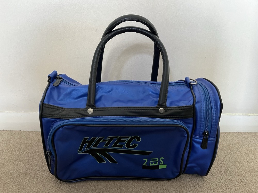 Hi Tec Zeus Blue Mini Holdall Sports Gym Travel Uni Bag Retro Vintage