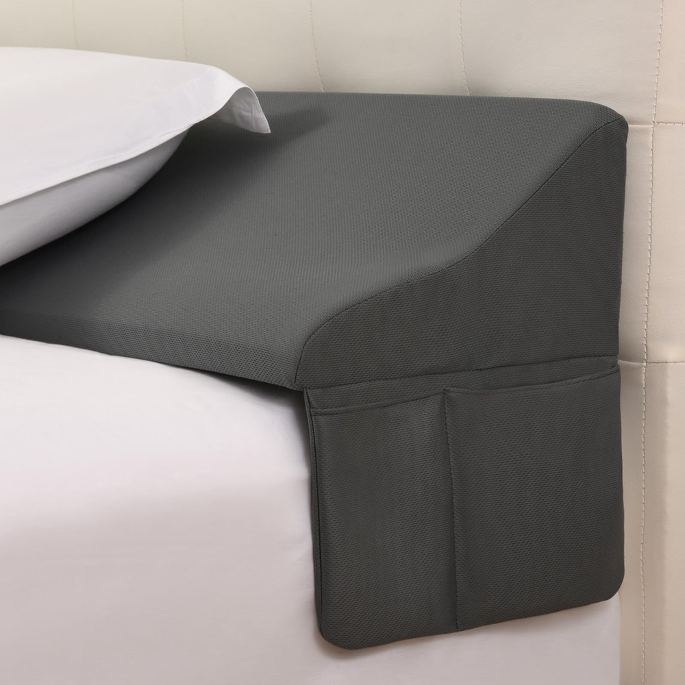 King Bed Wedge Pillow for Headboard Gap 0-7 Inch High-Density Foam Gap Filler