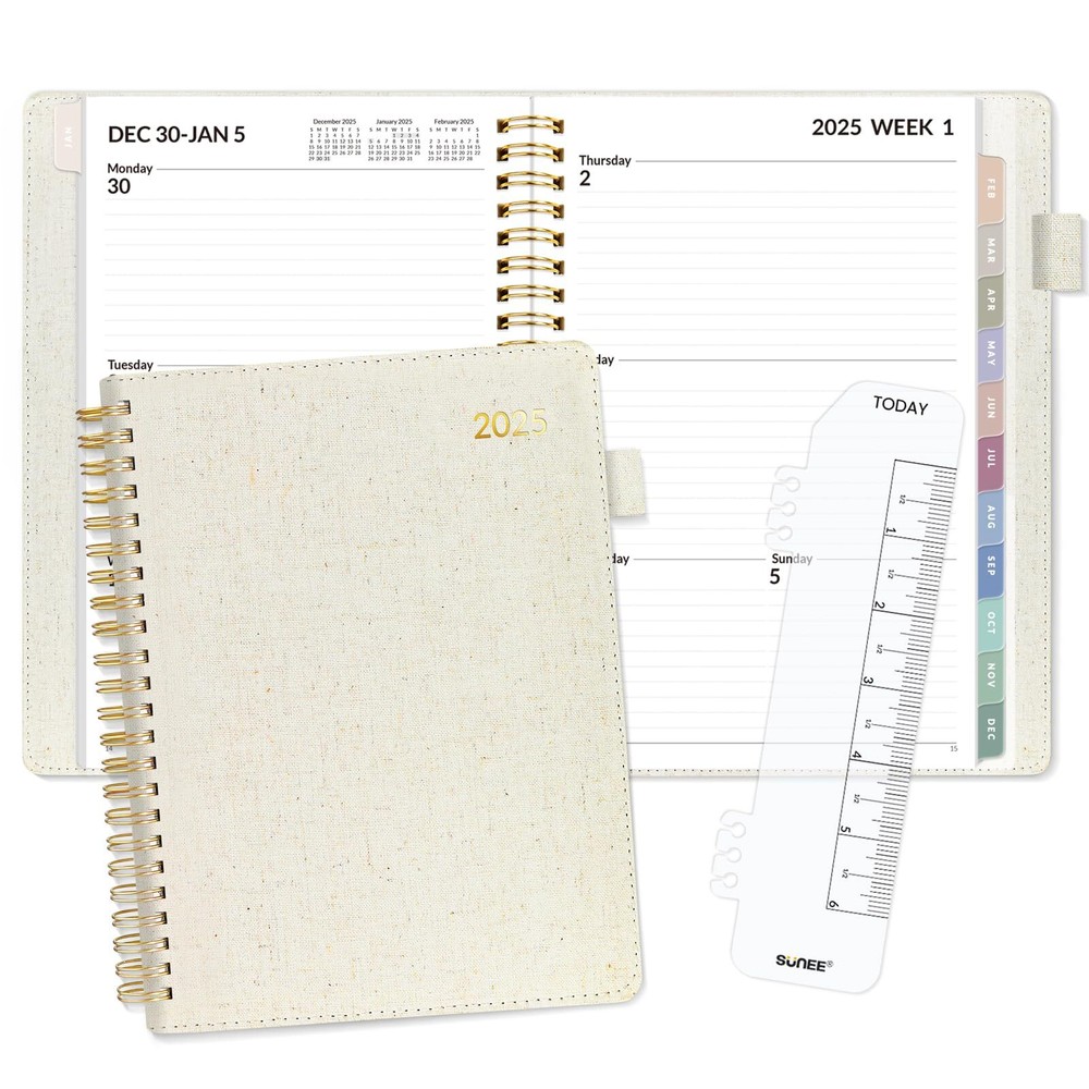 SUNEE 2025 Weekly & Monthly Planner 6.4