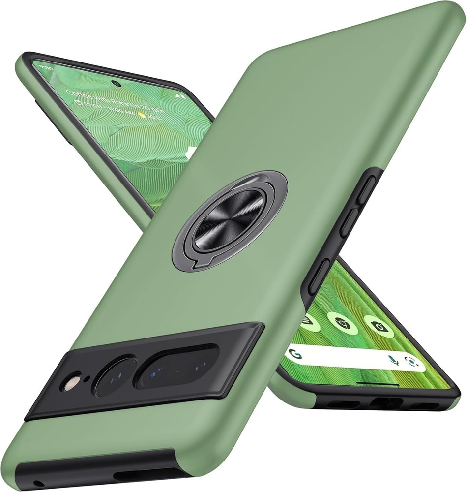 For Google Pixel 7 Pro 5G Case With Ring Holder Kickstand & Military Grade Cover