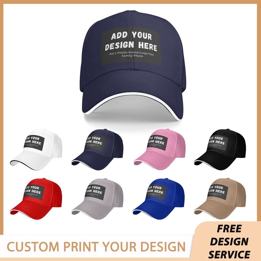 Custom Logo Baseball Cap - Personalized Adjustable Trucker Hat with Photo-image