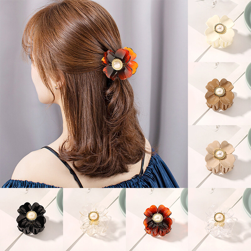 Ladies Big Flower Hair Claw Clips Clamps Large Hairpin Women Accessories Party