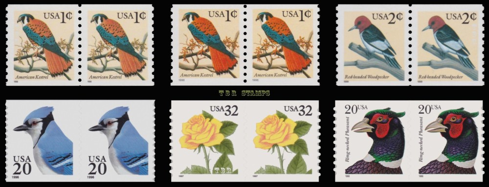 3044 3044a 3045 3053 3054 3055 Flora Fauna Pairs Set of 6 Complete MNH - Buy Now-image