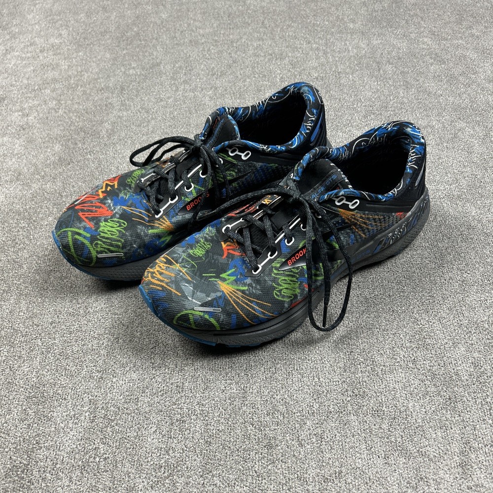 Brooks Adrenaline GTS 22 Graffiti Multicolor Running Shoe Sneaker Size 9.5 D Men