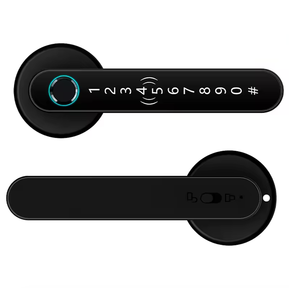 Biometric Smart Lock with Fingerprint IC Card Password and Mechanical Key Backup  -image