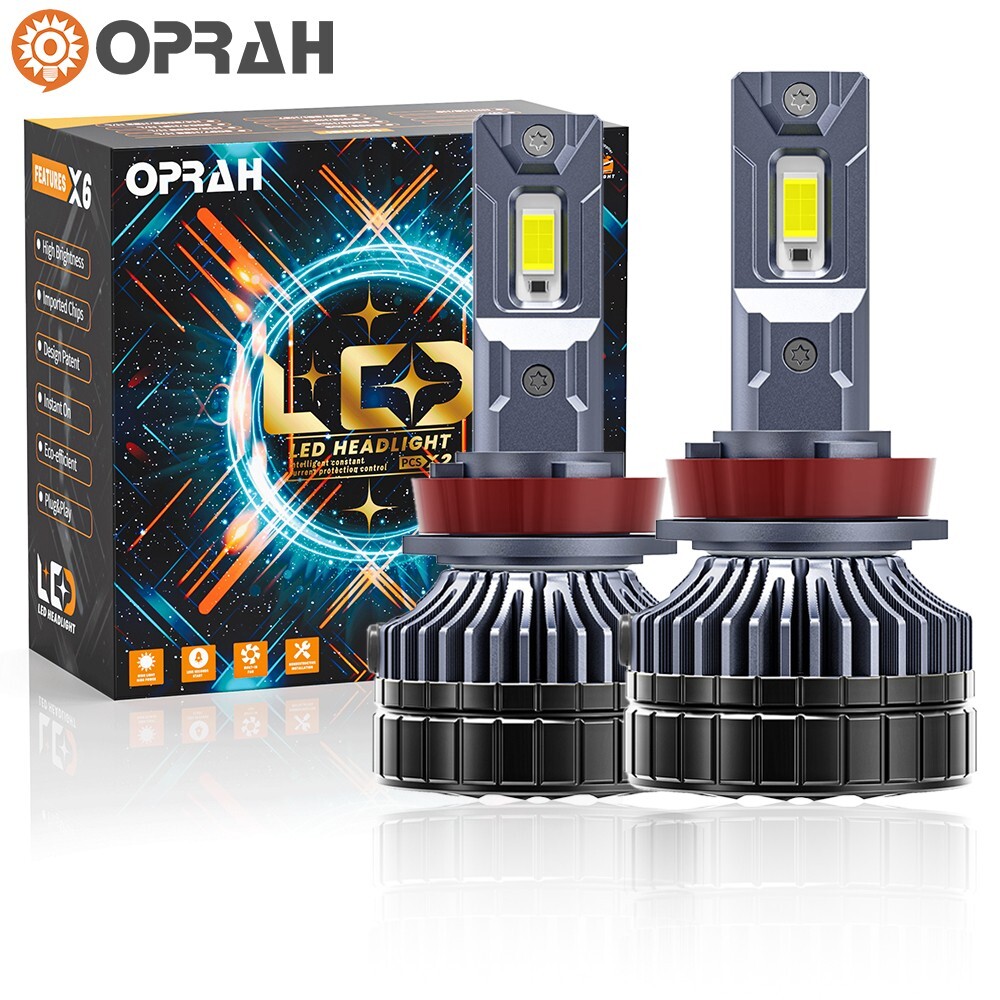 2x OPRAH H11 LED Headlight Bulbs Hi/Low Beam 6000k Cool White 170W Super Bright
