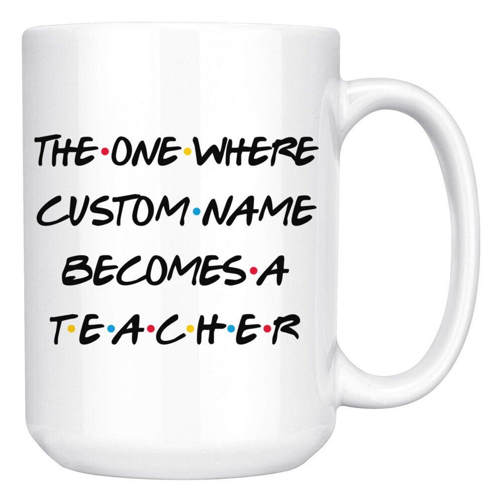 Personalized Teacher Career Job Promotion Mug, Best Teacher Graduation Gift