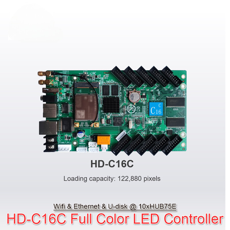 HD-C16 Full Color LED Screen Wi-Fi Control Card Support